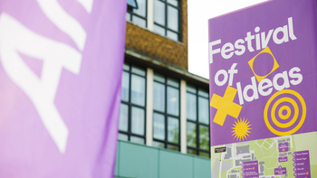 Banner for the Festival of Ideas at the University of Hertfordshire