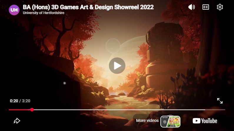 Play Video - BA (Hons) 3D Games Art & Design Showreel 2022