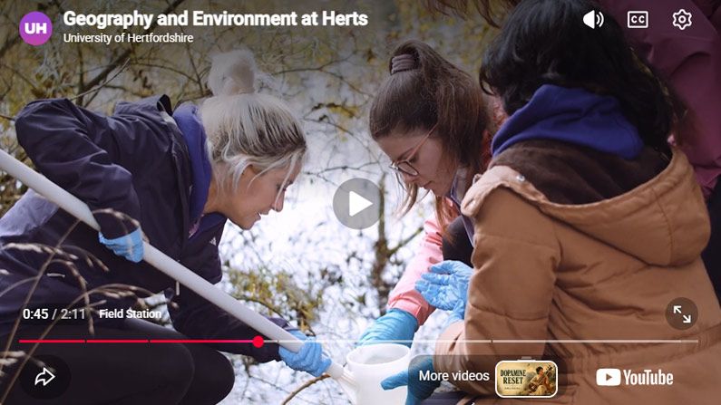 Play Video - Geography and Environment at Herts