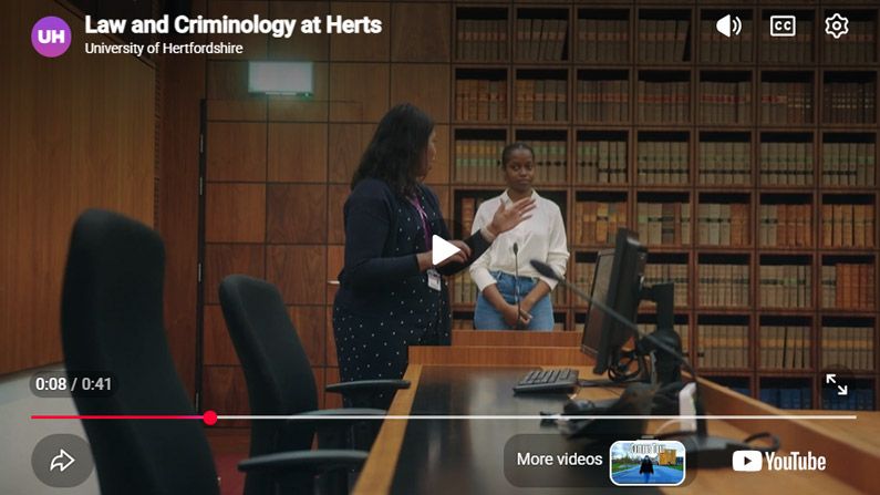 Play Video - Law and Criminology at Herts